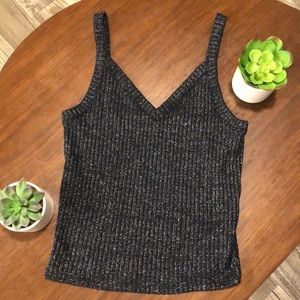 Ribbed sparkly AE tank